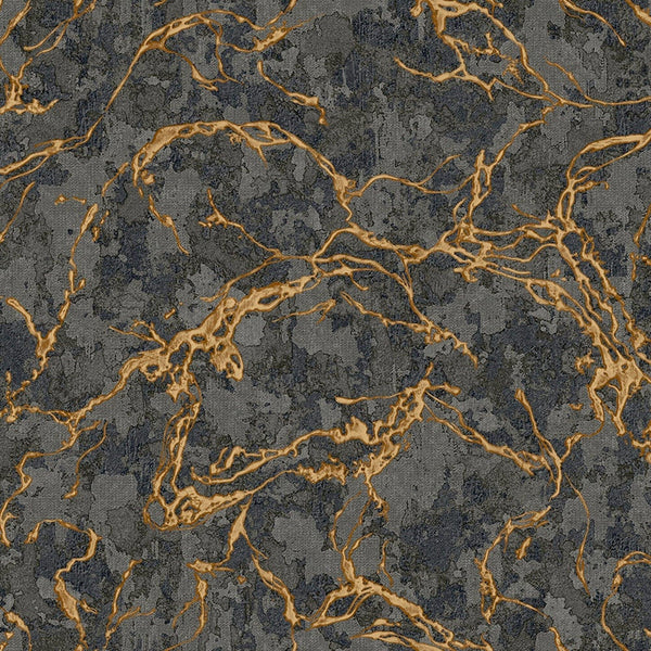 Luxury Black Abstract Marble 3D Embossed Wallpaper, Glam Non-Woven Wall Covering, 41.7"W x 614"H, Washable Removable for Livi