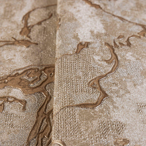 Luxury Brown Abstract Marble 3D Embossed Wallpaper, Industrial Non-Woven Wall Covering, 41.7"W x 614"H, Washable Removable fo