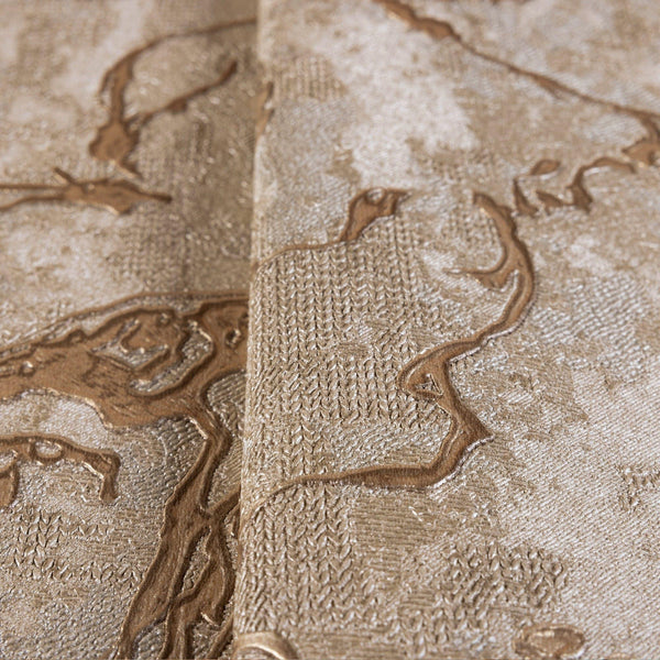 Luxury Brown Abstract Marble 3D Embossed Wallpaper, Industrial Non-Woven Wall Covering, 41.7"W x 614"H, Washable Removable fo