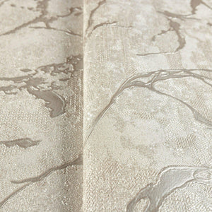 Luxury Beige Abstract Marble 3D Embossed Wallpaper, Farmhouse Non-Woven Wall Covering, 41.7"W x 614"H, Washable Removable for