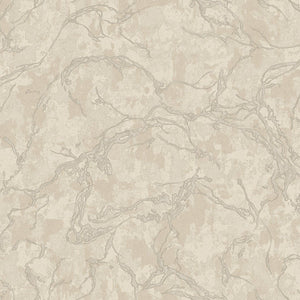 Luxury Beige Abstract Marble 3D Embossed Wallpaper, Farmhouse Non-Woven Wall Covering, 41.7"W x 614"H, Washable Removable for