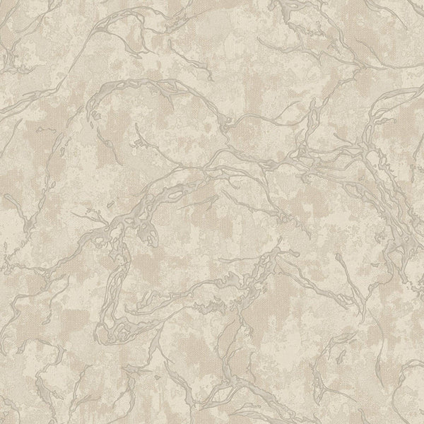 Luxury Beige Abstract Marble 3D Embossed Wallpaper, Farmhouse Non-Woven Wall Covering, 41.7"W x 614"H, Washable Removable for