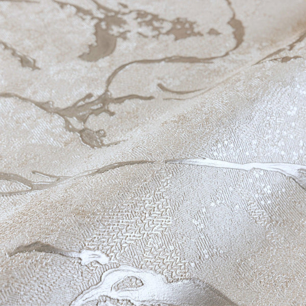 Luxury Metallic Abstract Marble 3D Embossed Wallpaper, Boho Non-Woven Wall Covering, 41.7"W x 614"H, Washable Removable for L