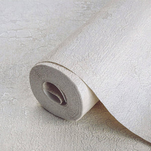 Luxury Ivory Textured Embossed 3D Embossed Wallpaper, Modern Non-Woven Wall Covering, 41.7"W x 398"H, Washable Removable for 