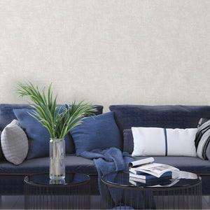 Luxury Ivory Textured Embossed 3D Embossed Wallpaper, Modern Non-Woven Wall Covering, 41.7"W x 398"H, Washable Removable for 