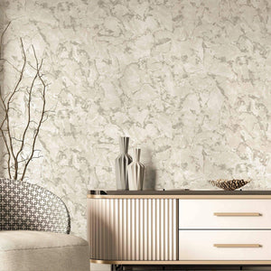 Luxury Cream Marble Textured 3D Embossed Wallpaper, Coastal Non-Woven Wall Covering, 41.7"W x 614"H, Washable Removable for L