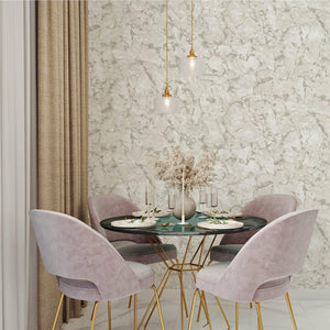 Luxury Cream Marble Textured 3D Embossed Wallpaper, Coastal Non-Woven Wall Covering, 41.7"W x 614"H, Washable Removable for L