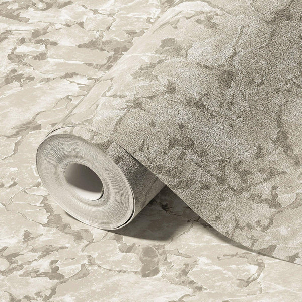 Luxury Cream Marble Textured 3D Embossed Wallpaper, Coastal Non-Woven Wall Covering, 41.7"W x 614"H, Washable Removable for L
