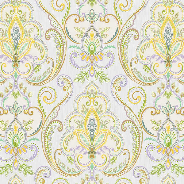 Luxury Green Damask Textured 3D Embossed Wallpaper, Victorian Non-Woven Wall Covering, 41.7"W x 614"H, Washable Removable for