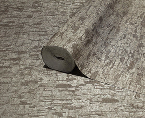 Luxury Gray Textured Embossed 3D Embossed Wallpaper, Farmhouse Non-Woven Wall Covering, 41.7"W x 614"H, Washable Removable fo