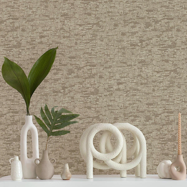 Luxury Gray Textured Embossed 3D Embossed Wallpaper, Farmhouse Non-Woven Wall Covering, 41.7"W x 614"H, Washable Removable fo