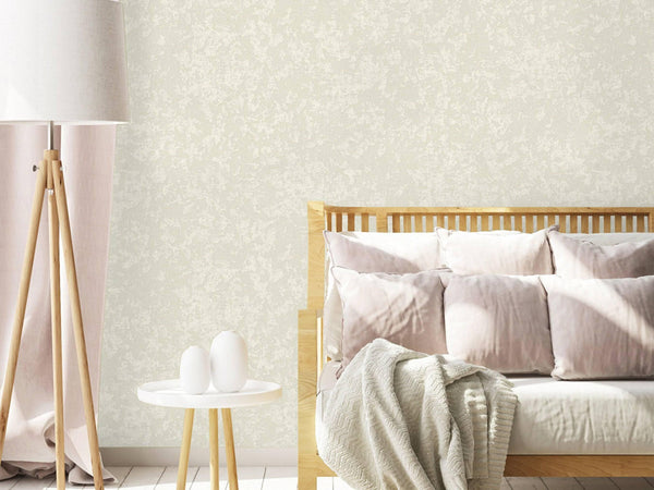 Luxury White Distressed Embossed 3D Embossed Wallpaper, Boho Non-Woven Wall Covering, 41.7"W x 614"H, Washable Removable for 