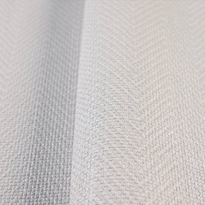 Luxury White Chevron Fabric Textured Wallpaper, Contemporary Non-Woven Wall Covering, 41.7"W x 614"H, Washable Removable for 