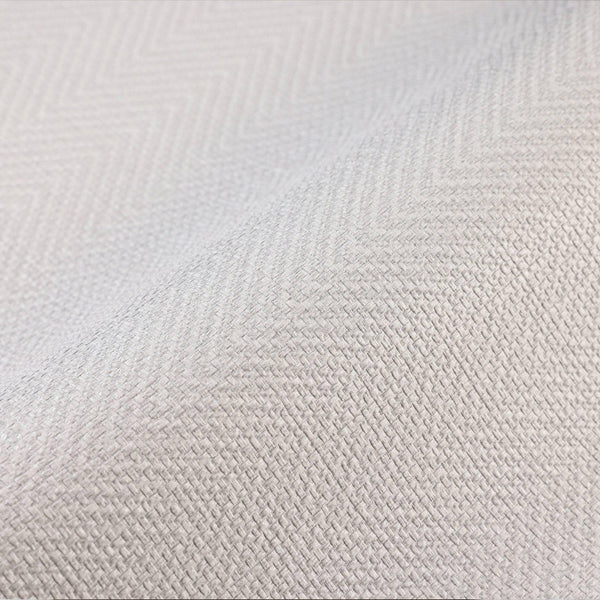 Luxury White Chevron Fabric Textured Wallpaper, Contemporary Non-Woven Wall Covering, 41.7"W x 614"H, Washable Removable for 