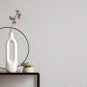 Luxury Gray Geometric Textured Wallpaper, Contemporary Non-Woven Wall Covering, 41.7"W x 614"H, Washable Removable for Living
