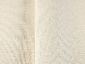 Luxury White Fabric Textured Wallpaper, Traditional Non-Woven Wall Covering, 41.7"W x 614"H, Washable Removable for Living Ro