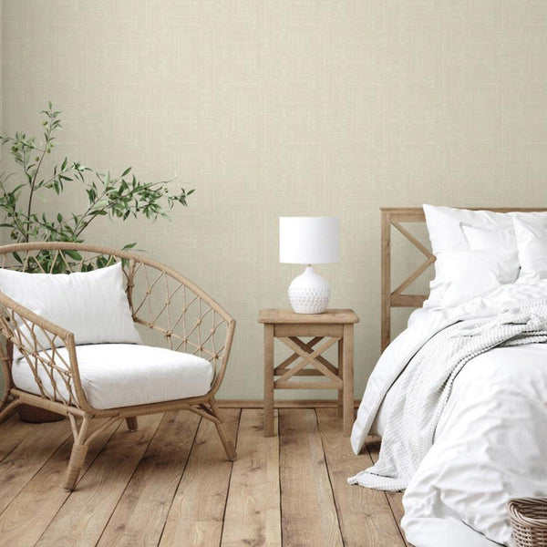 Luxury White Abstract Geometric 3D Embossed Wallpaper, Modern Non-Woven Wall Covering, 41.7"W x 614"H, Washable Removable for