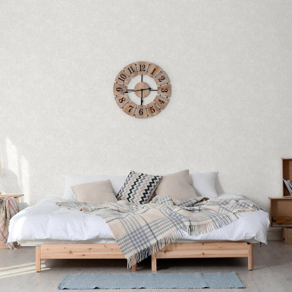 Luxury White Abstract Distressed Textured Wallpaper, Coastal Non-Woven Wall Covering, 41.7"W x 614"H, Washable Removable for 
