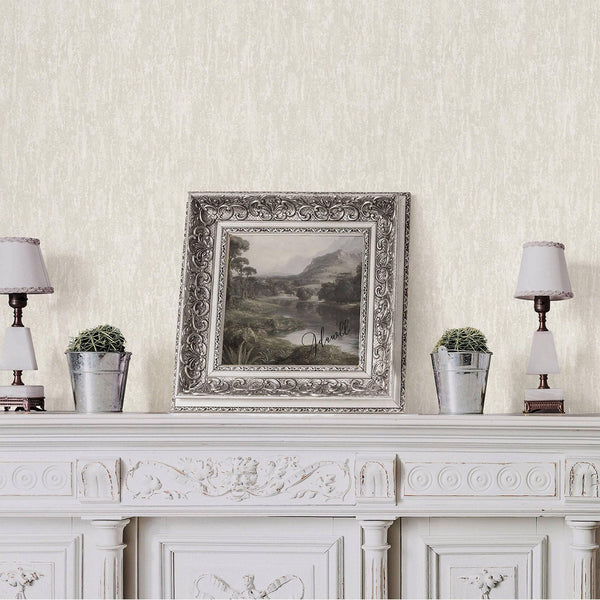 Luxury White Abstract Embossed 3D Embossed Wallpaper, Industrial Non-Woven Wall Covering, 41.7"W x 398"H, Washable Removable 