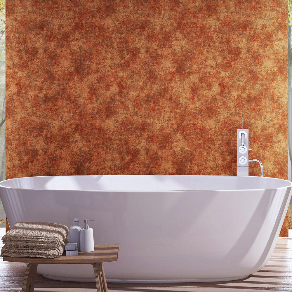 Luxury Metallic Distressed Metallic 3D Embossed Wallpaper, Mediterranean Non-Woven Wall Covering, 41.7"W x 614"H, Washable Re