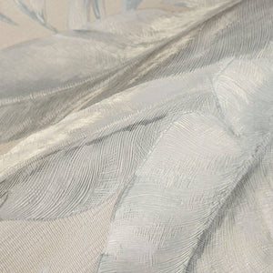 Luxury Blue Leaves Textured Wallpaper, Boho Non-Woven Wall Covering, 41.7"W x 398"H, Washable Removable for Living Room Bedro