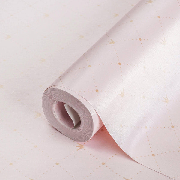 Luxury Pink Textured Wallpaper, Premium Non-Woven Wall Covering, 41.7"W x 614"H, Washable Removable for Living Room Bedroom A