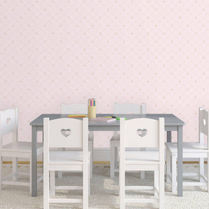 Luxury Pink Textured Wallpaper, Premium Non-Woven Wall Covering, 41.7"W x 614"H, Washable Removable for Living Room Bedroom A