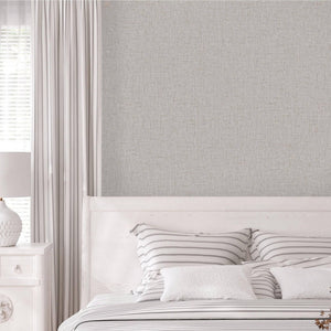 Luxury Gray Textured Wallpaper, Minimalist Non-Woven Wall Covering, 41.7"W x 398"H, Washable Removable for Living Room Bedroo