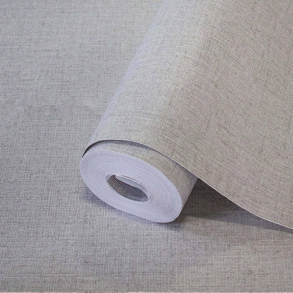 Luxury Gray Textured Wallpaper, Minimalist Non-Woven Wall Covering, 41.7"W x 398"H, Washable Removable for Living Room Bedroo