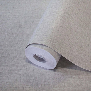 Luxury Gray Textured Wallpaper, Minimalist Non-Woven Wall Covering, 41.7"W x 398"H, Washable Removable for Living Room Bedroo