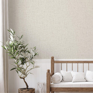 Luxury Gray Textured Wallpaper, Minimalist Non-Woven Wall Covering, 41.7"W x 398"H, Washable Removable for Living Room Bedroo