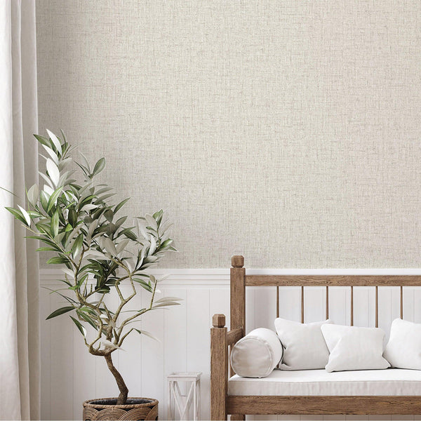 Luxury Gray Textured Wallpaper, Minimalist Non-Woven Wall Covering, 41.7"W x 398"H, Washable Removable for Living Room Bedroo
