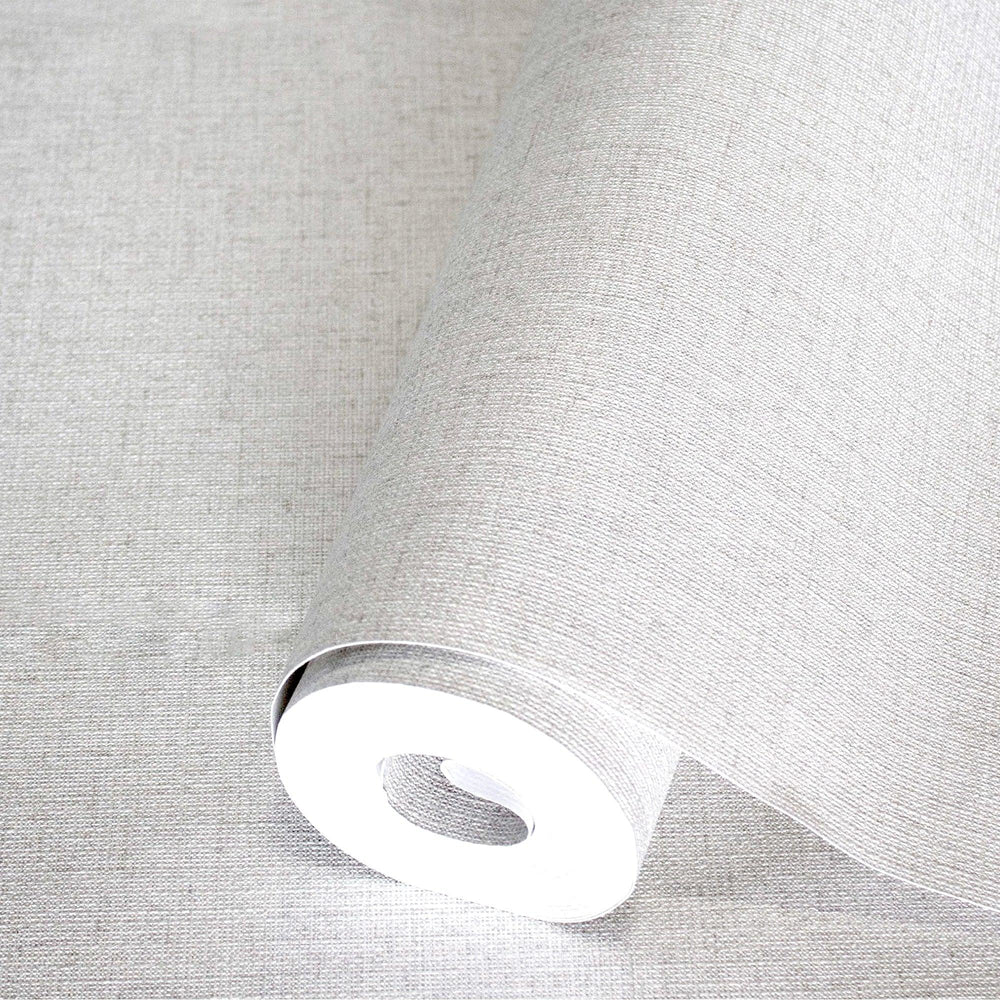 Luxury Gray Textured Wallpaper, Minimalist Non-Woven Wall Covering, 41.7"W x 398"H, Washable Removable for Living Room Bedroo