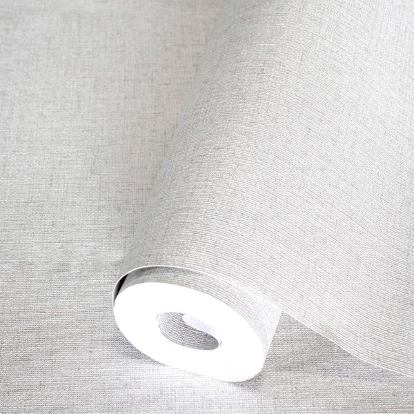 Luxury Gray Textured Wallpaper, Minimalist Non-Woven Wall Covering, 41.7"W x 398"H, Washable Removable for Living Room Bedroo