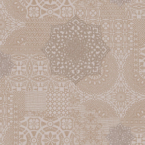 Luxury Beige Abstract Damask 3D Embossed Wallpaper, Traditional Non-Woven Wall Covering, 41.7"W x 398"H, Washable Removable f
