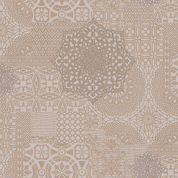 Luxury Beige Abstract Damask 3D Embossed Wallpaper, Traditional Non-Woven Wall Covering, 41.7"W x 398"H, Washable Removable f