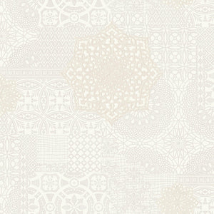 Luxury Cream Abstract Damask 3D Embossed Wallpaper, Boho Non-Woven Wall Covering, 41.7"W x 398"H, Washable Removable for Livi