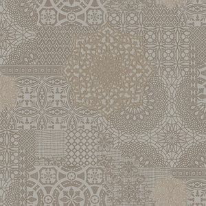 Luxury Brown Abstract Damask 3D Embossed Wallpaper, Rustic Non-Woven Wall Covering, 41.7"W x 398"H, Washable Removable for Li