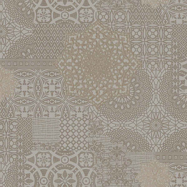 Luxury Brown Abstract Damask 3D Embossed Wallpaper, Rustic Non-Woven Wall Covering, 41.7"W x 398"H, Washable Removable for Li
