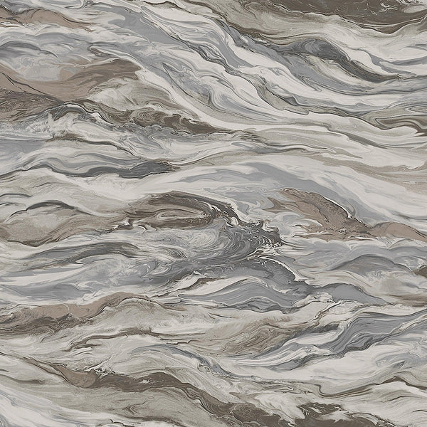 Luxury Brown Marble Stone 3D Embossed Wallpaper, Modern Non-Woven Wall Covering, 41.7"W x 614"H, Washable Removable for Livin