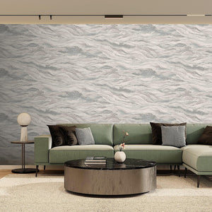 Luxury Blue Marble Stone 3D Embossed Wallpaper, Coastal Non-Woven Wall Covering, 41.7"W x 614"H, Washable Removable for Livin