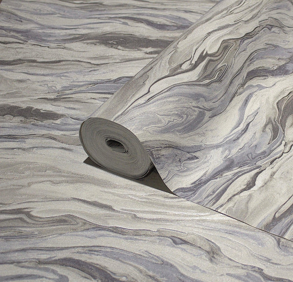 Luxury Blue Marble Stone 3D Embossed Wallpaper, Contemporary Non-Woven Wall Covering, 41.7"W x 614"H, Washable Removable for 