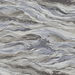 Luxury Blue Marble Stone 3D Embossed Wallpaper, Contemporary Non-Woven Wall Covering, 41.7"W x 614"H, Washable Removable for 