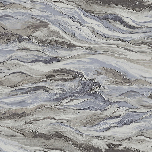 Luxury Blue Marble Stone 3D Embossed Wallpaper, Contemporary Non-Woven Wall Covering, 41.7"W x 614"H, Washable Removable for 