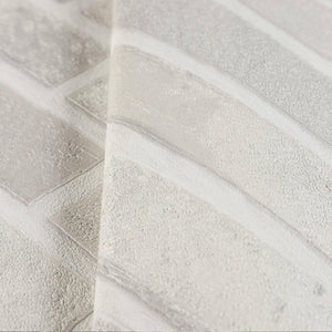 Luxury Ivory Chevron Stone Textured Wallpaper, Farmhouse Non-Woven Wall Covering, 41.7"W x 398"H, Washable Removable for Livi