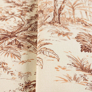 Luxury Cream Toile Tropical Textured Wallpaper, Victorian Non-Woven Wall Covering, 41.7"W x 614"H, Washable Removable for Liv