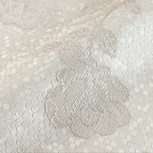 Luxury Ivory Textured Embossed 3D Embossed Wallpaper, Premium Non-Woven Wall Covering, 41.7"W x 398"H, Washable Removable for