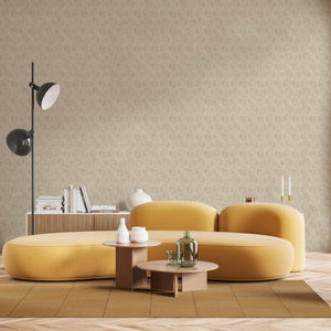 Luxury Beige Geometric Textured Wallpaper, Glam Non-Woven Wall Covering, 41.7"W x 614"H, Washable Removable for Living Room B
