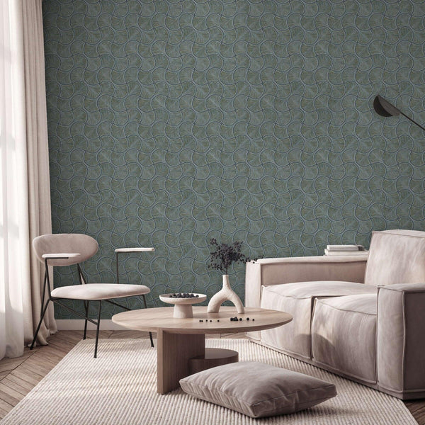 Luxury Brown Geometric Textured Wallpaper, Glam Non-Woven Wall Covering, 41.7"W x 614"H, Washable Removable for Living Room B