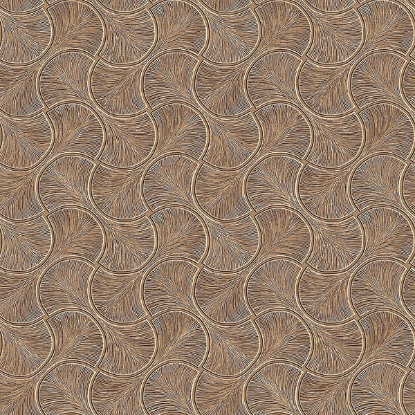 Luxury Brown Geometric Textured Wallpaper, Contemporary Non-Woven Wall Covering, 41.7"W x 614"H, Washable Removable for Livin